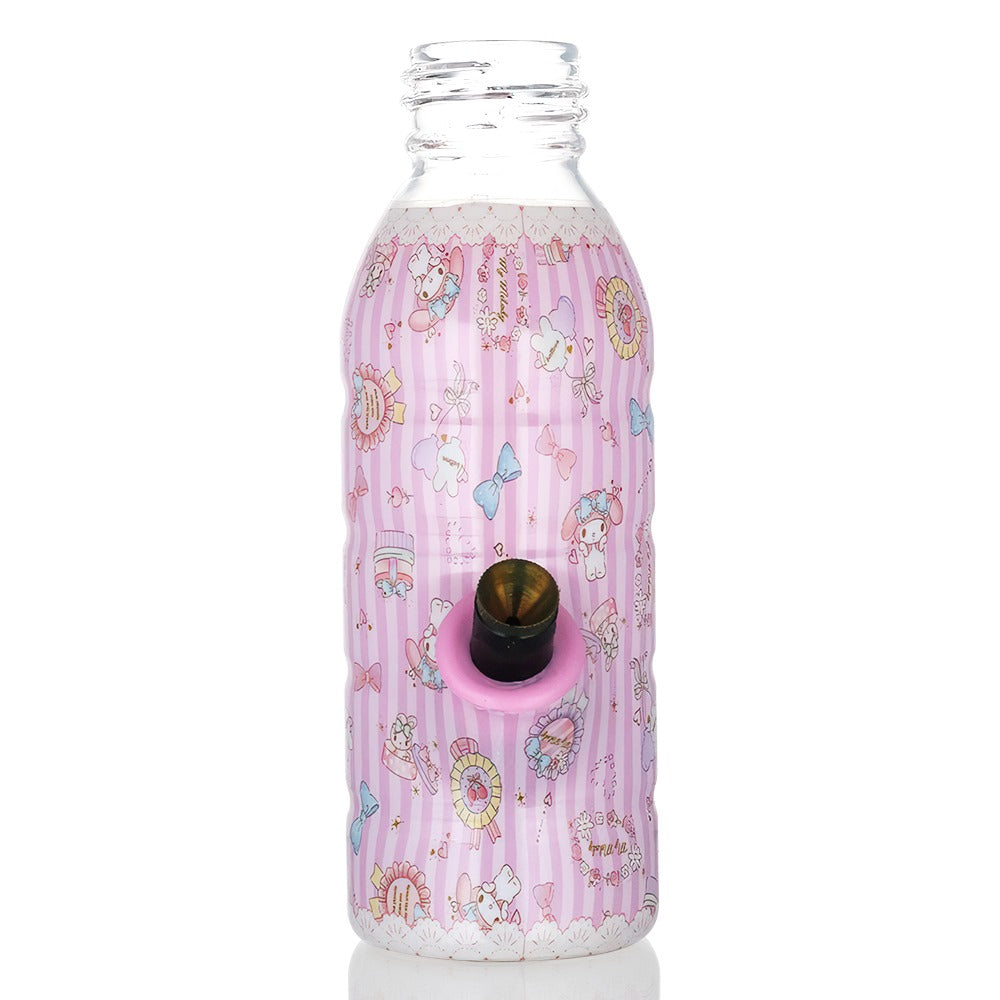 BW Mini Bottle 17.5cm Glass Bong - Pink Cinnamoroll Full front View