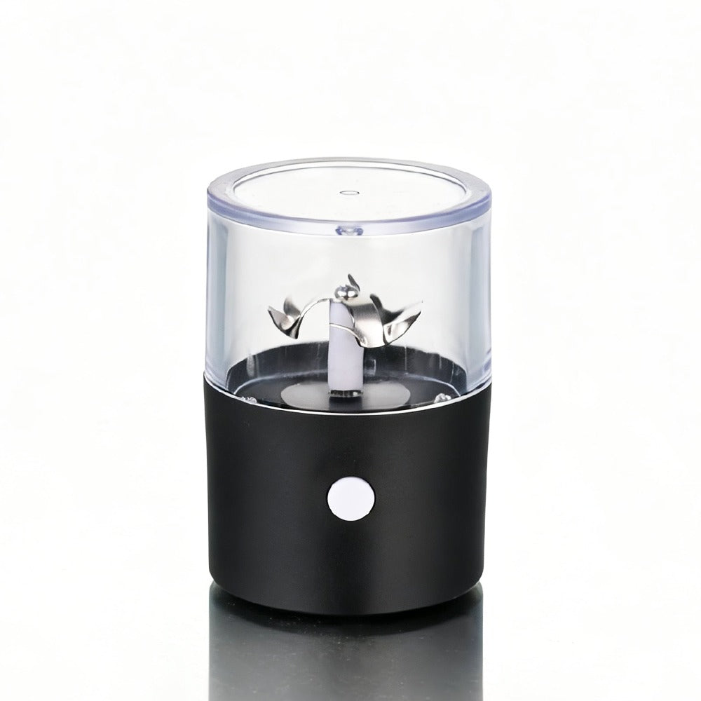 Black and clear BW – Mini Portable Electric Grinder – One-Touch Rechargeable – Black