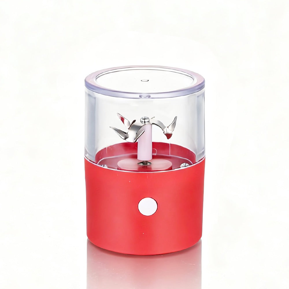 Red and clear BW – Mini Portable Electric Grinder – One-Touch Rechargeable – Red on a white background