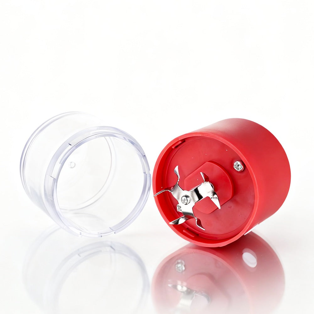 BW – Mini Portable Electric Grinder – One-Touch Rechargeable – Red white background