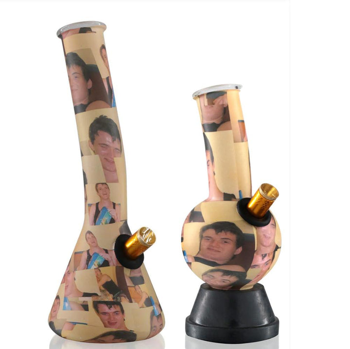 Bent Bubble & Bent Neck Beaker Glass Bong Bundle - Stoned AF Meme