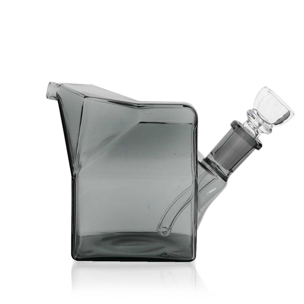 Cute Milk Carton Glass Bong - Grey right side