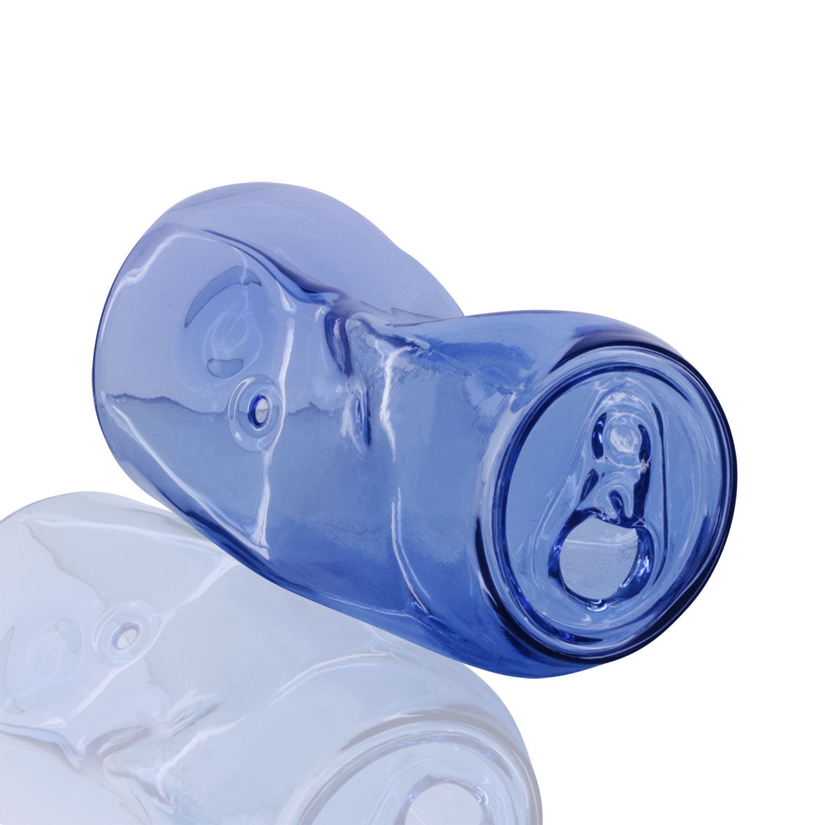 Bong Warehouse - Crushed Can Glass Bong - Blue Front