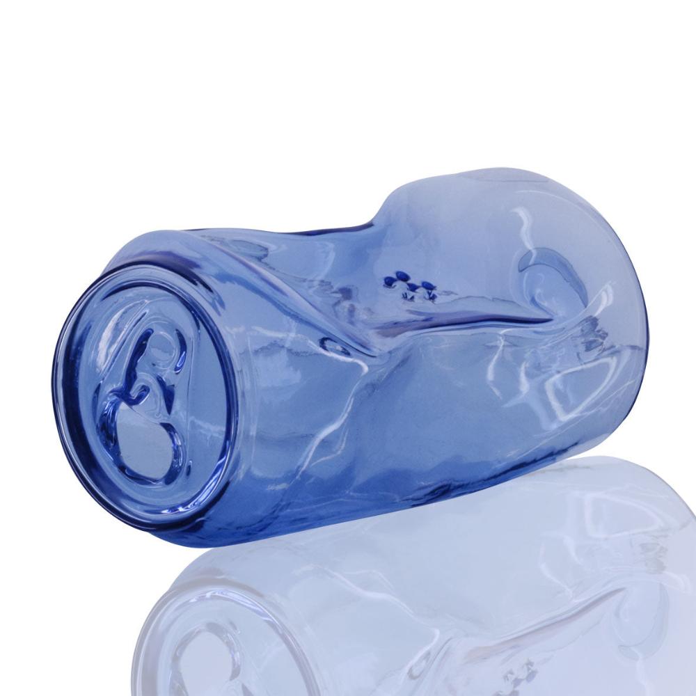 Bong Warehouse - Crushed Can Glass Bong - Blue side