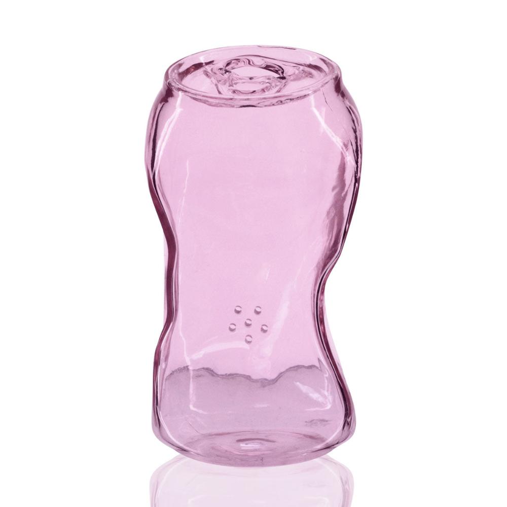 Bong Warehouse - Crushed Can Glass Bong - Pink standing
