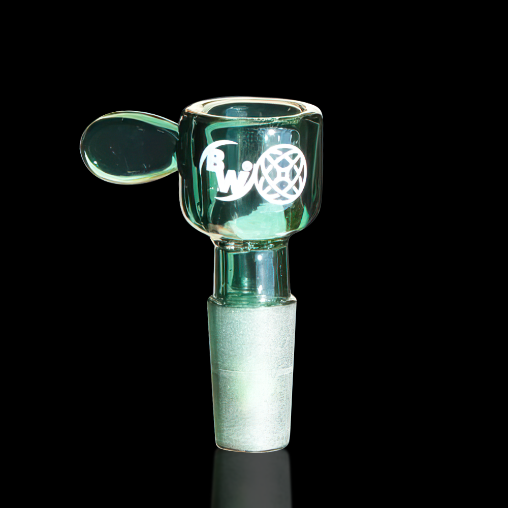 Bong Warehouse - Daily Handle (Bowl) 14mm Male - Teal black background
