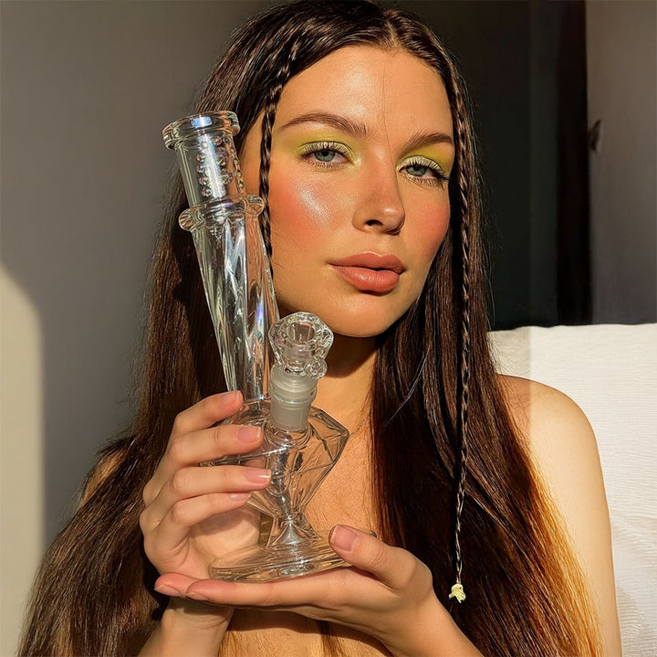 Bong Warehouse - Diamond Jewels Glass Bong 25cm - Pearl