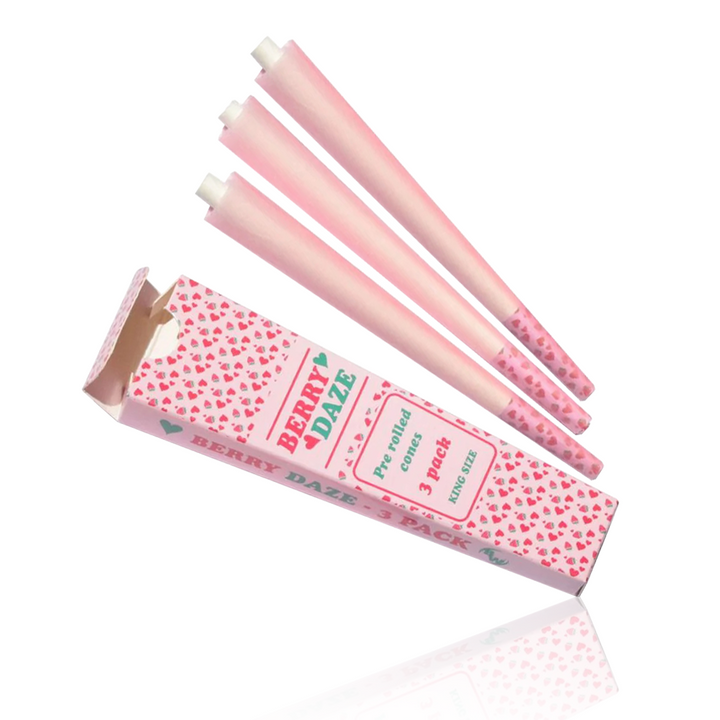 Bong Warehouse - King Sized Pre Rolled Cones - 3 Pack - Berry Daze