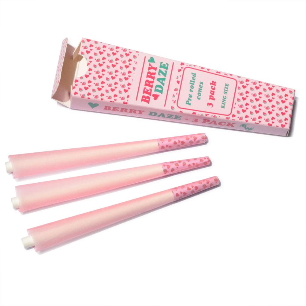 Bong Warehouse King Sized Pre Rolled Cones 3 Pack Berry Daze