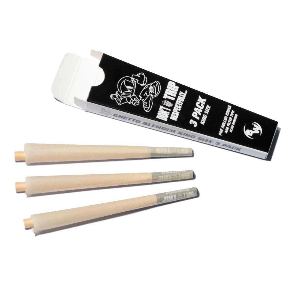 Bong Warehouse King Sized Pre Rolled Cones 3 Pack Ghetto Blender