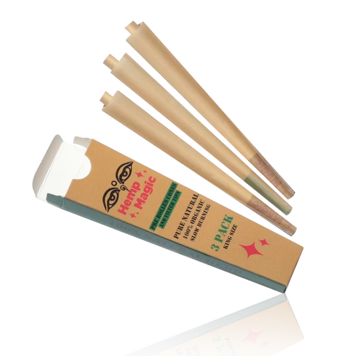 Bong Warehouse - King Sized Pre Rolled Cones - 3 Pack - Hemp Magic