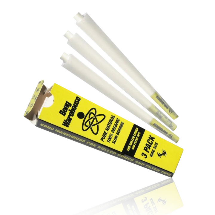 Bong Warehouse - King Sized Pre Rolled Cones - 3 Pack - Neon Green