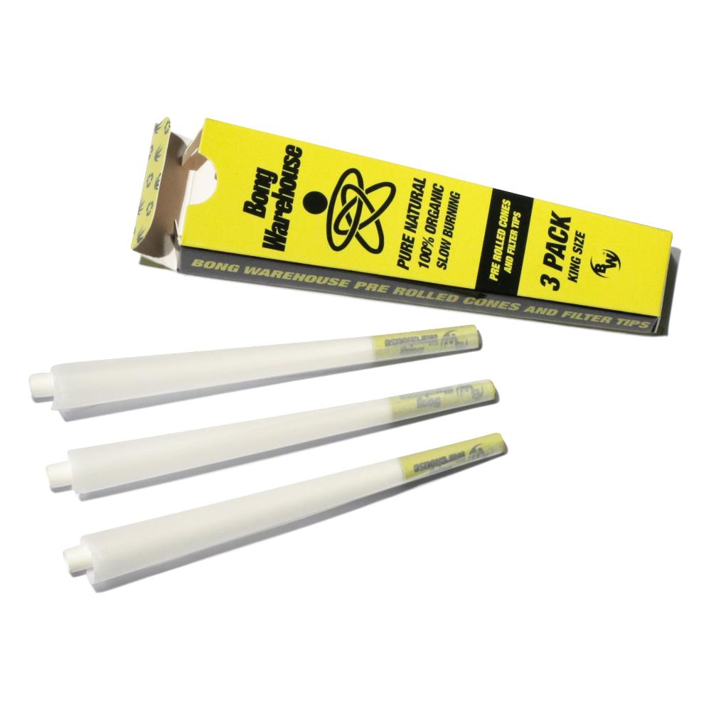 Bong Warehouse King Sized Pre Rolled Cones 3 Pack Neon Green
