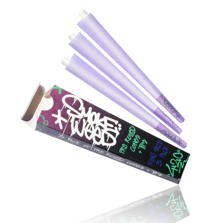 Bong Warehouse - King Sized Pre Rolled Cones - 3 Pack - Smoke Weed Graffiti