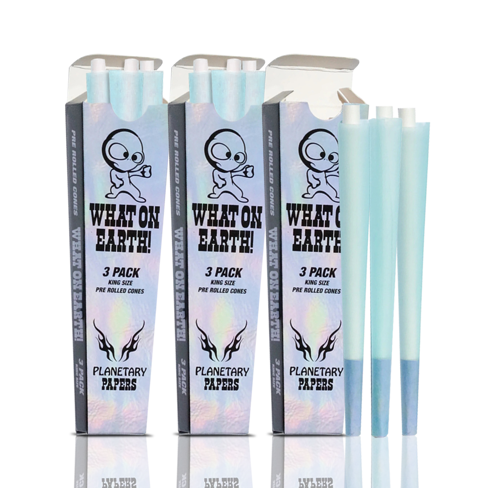 Bong Warehouse - King Sized Pre Rolled Cones - 3 Pack - What on Earth 3 times