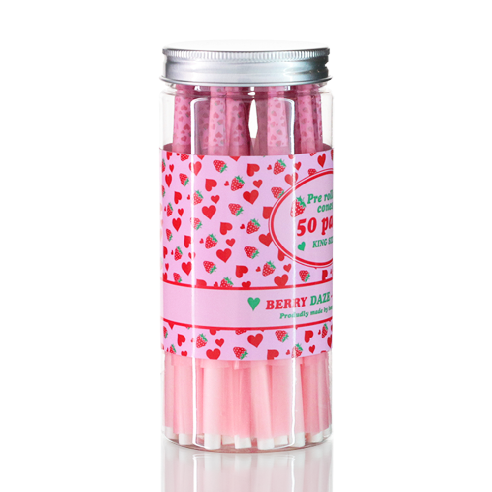 Bong Warehouse - King Sized Pre Rolled Cones - 50 Pack - Berry Daze right side