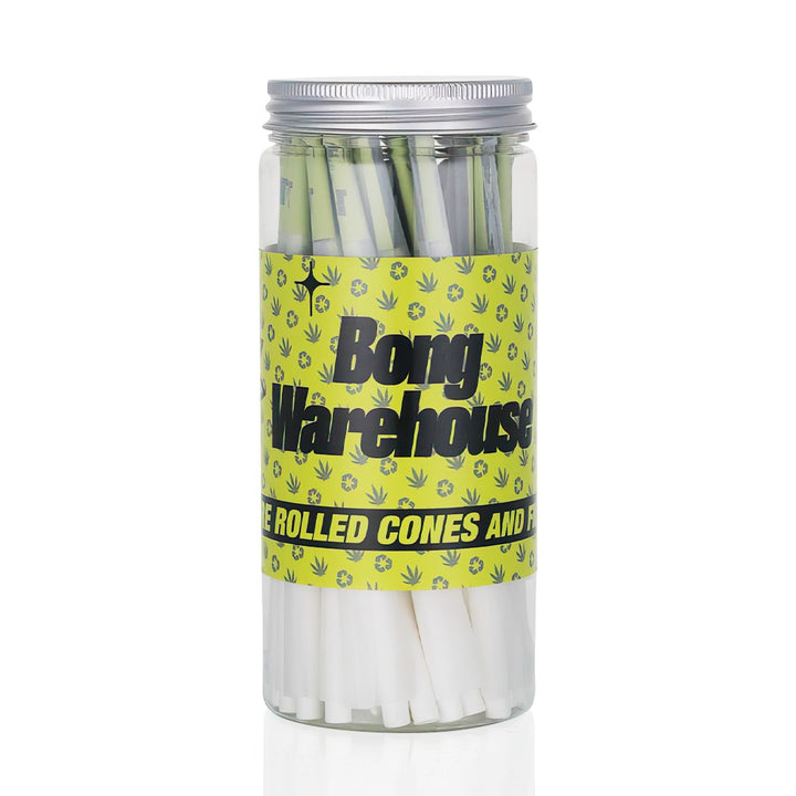 Bong Warehouse - King Sized Pre Rolled Cones - 50 Pack - Neon Green Front