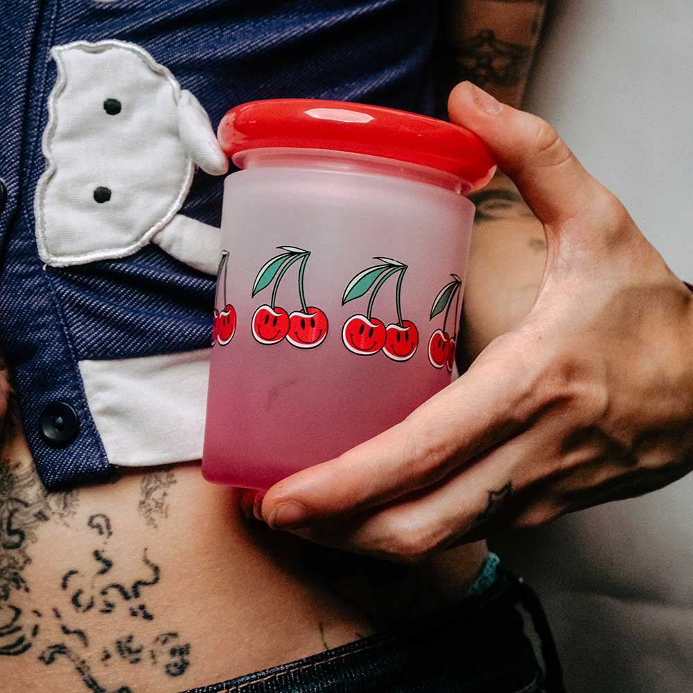 Bong Warehouse - Stash Jar - Cherries - Pinklifestyle