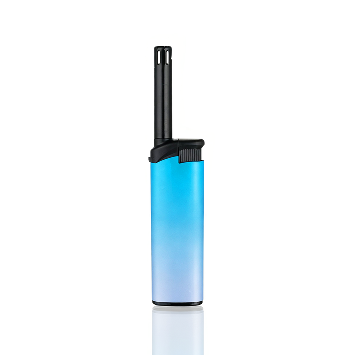 Boom - Mini BBQ Lighter - Blue lighter with gradient design on a white background