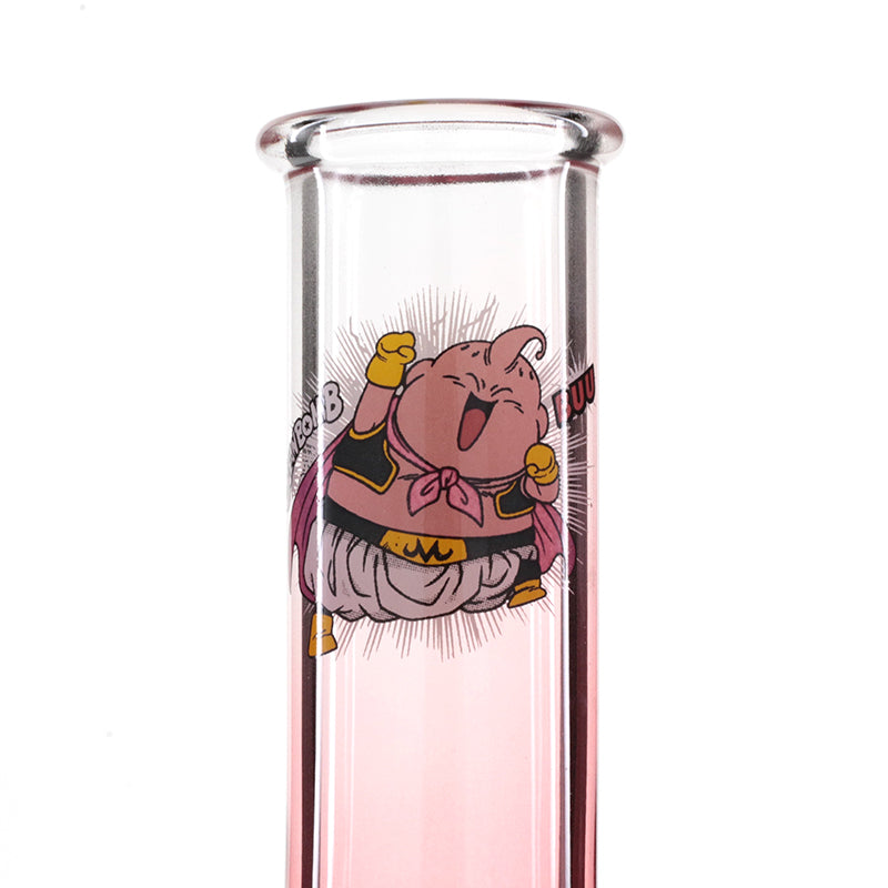 Double Bubble 26cm Glass Bong - Pink Fade Buu stem