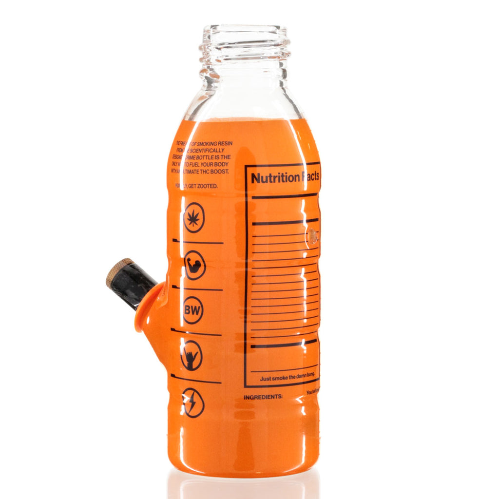 Mini Bottle 17.5cm Glass Bong - Crime Orange back