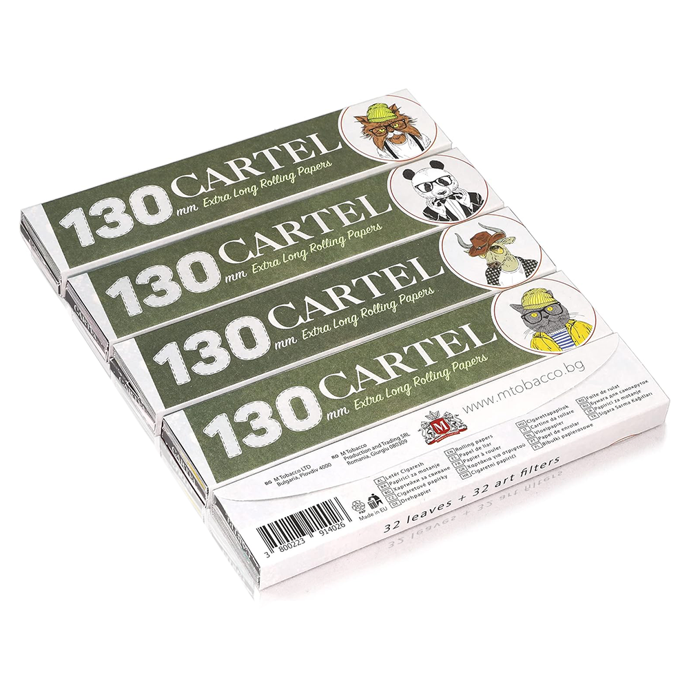Cartel - Extra Long 130mm Rolling Papers + Tips multi packets