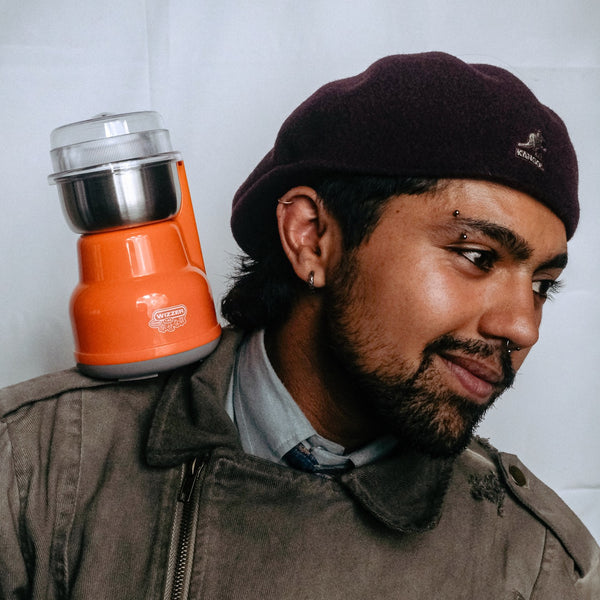 On Shoulder Bong Bong Warehouse The Wizzer Electric Weed and Herb Grinder - Orange
