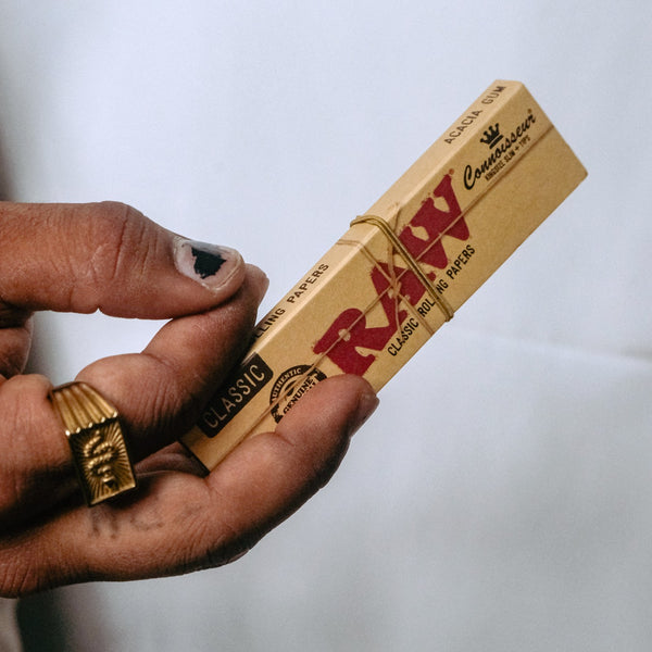 RAW - Organic Pre Rolled Cones King Size- 3 Pack from Bong Warehouse in hand