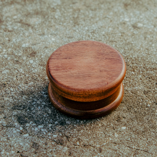 Closed Bong Warehouse Eco Wooden Weed Grinder in Dark wood