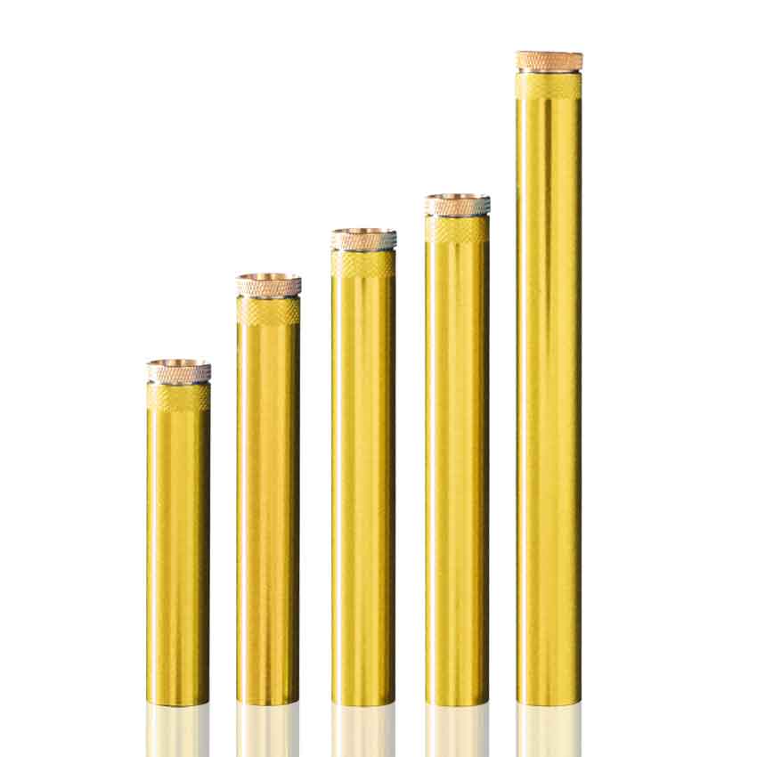 Classic Bong Metal Stem - Gold all sizes