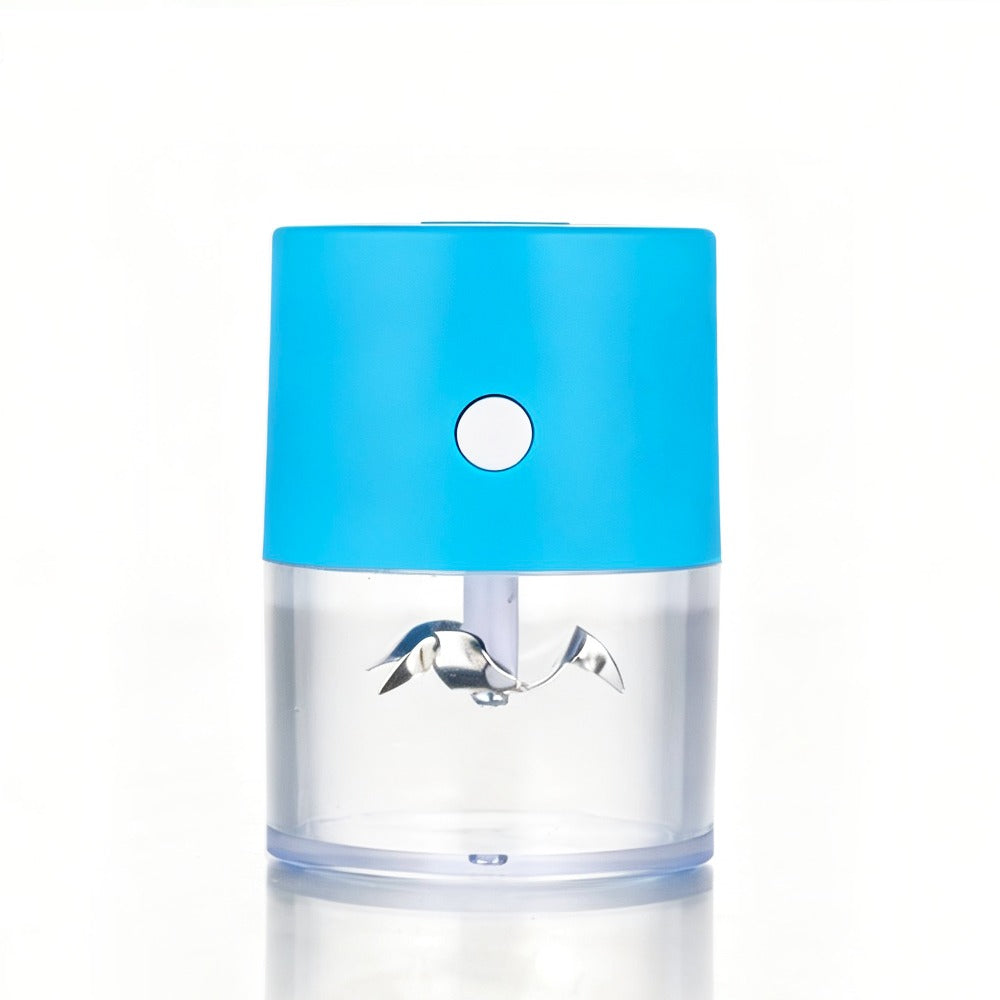 Clear BW – Mini Portable Electric Grinder – One-Touch Rechargeable – Blue on a white background