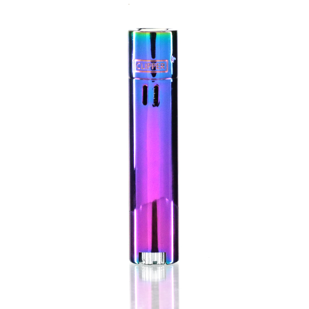 Clipper - Large Metal Refillable Lighter - Icy Rainbow front