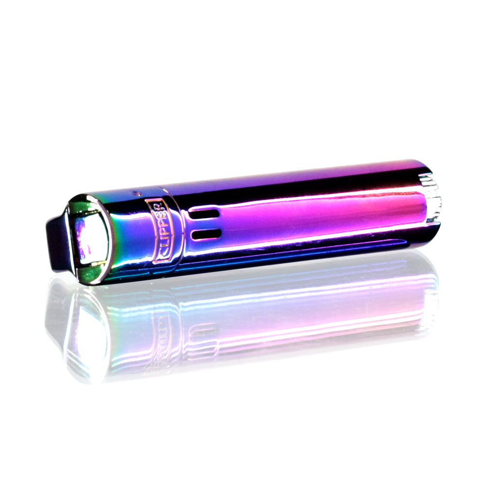 Clipper - Large Metal Refillable Lighter - Icy Rainbow side