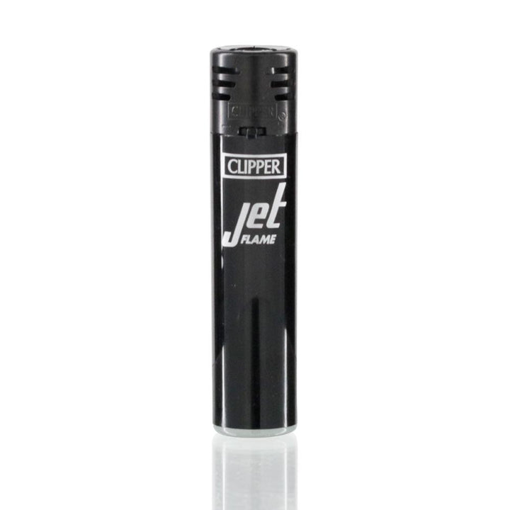 Clipper Jet Lighter Large Shiny - black front