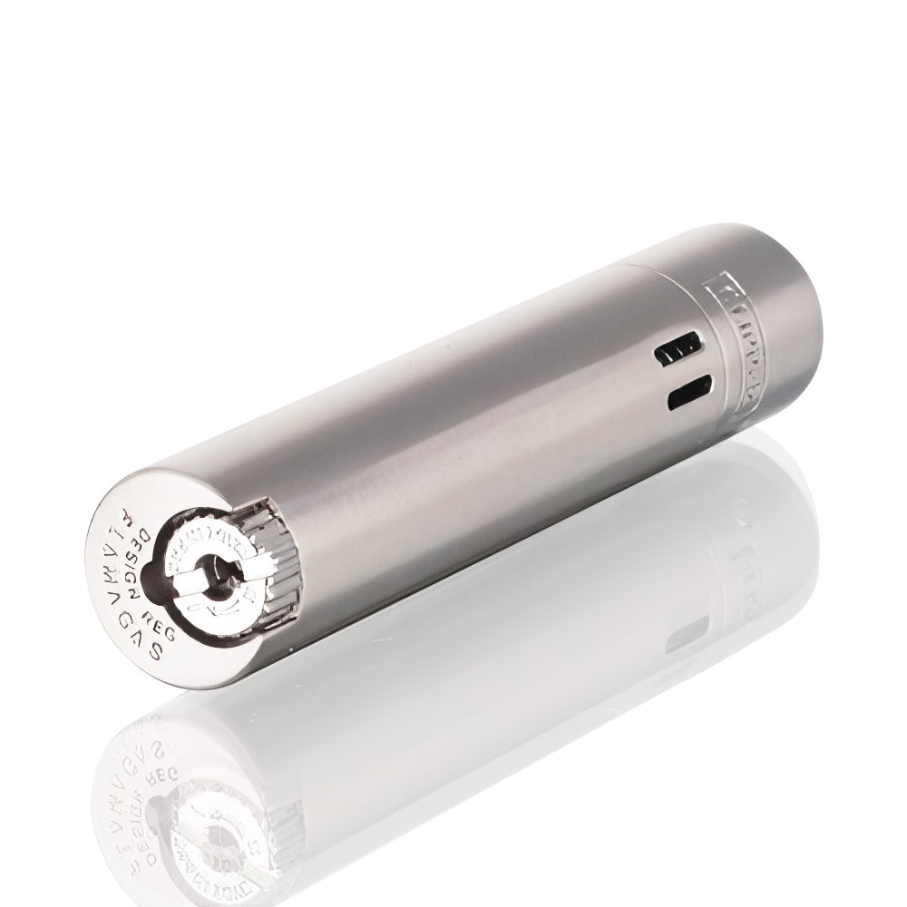 Clipper Large Metal Refillable Lighter in Silver with visible refill slot