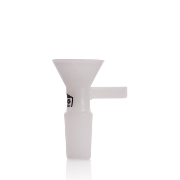 Bong Warehouse - Funnel Handle (Bowl) 14mm Male - White