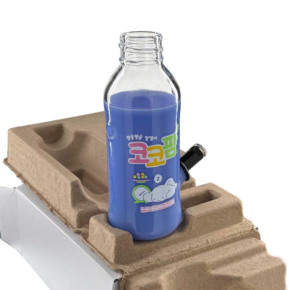 GATORBEUG - OMG Cute! 18cm Glass Bottle Bong - Blue unbox light