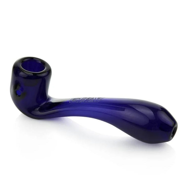 GRAV Classic Sherlock Glass Pipe - Black on a white background