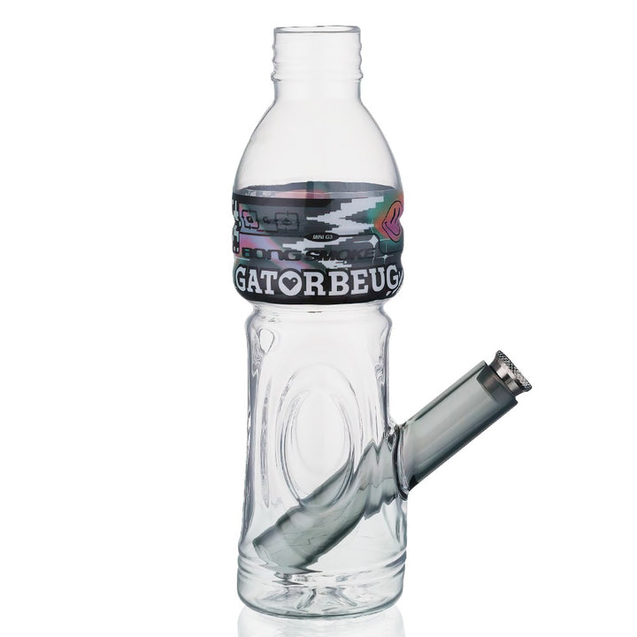 Gatorbeug G2 Mini Glass Bottle Bong 18.5cm - Grey on a full side view