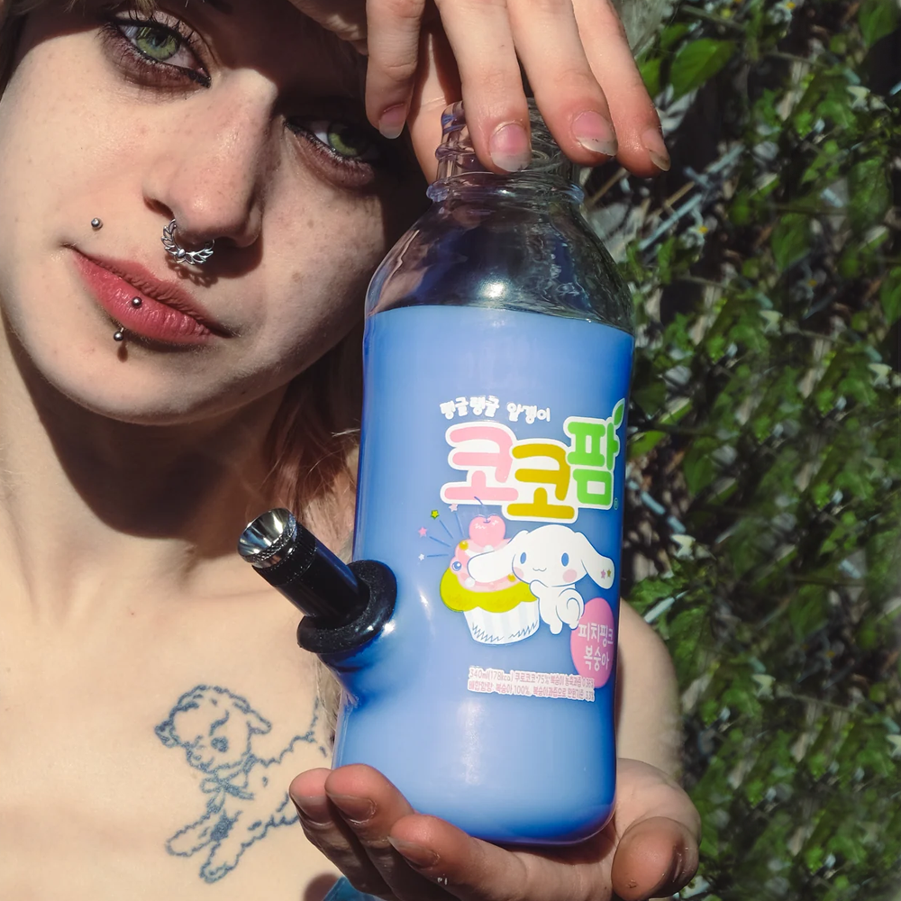 OMG, süß! 18 cm große Glasflaschenbong – Blau