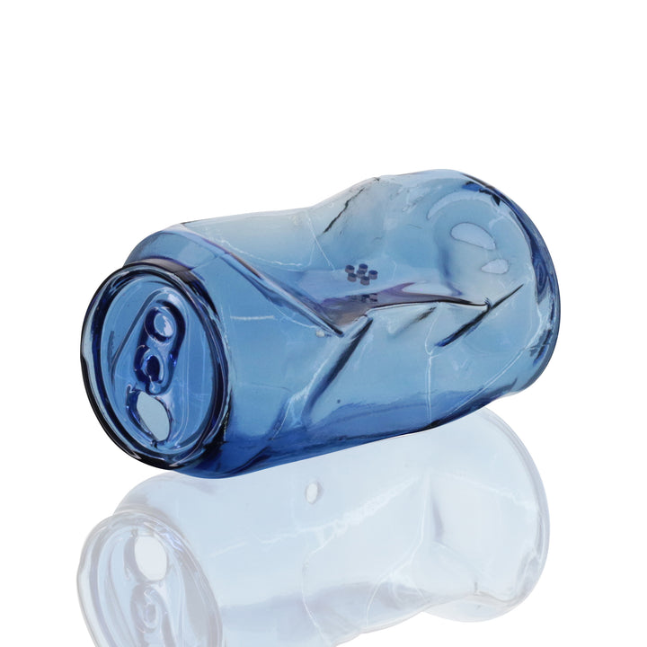 **DRAFT Glasbong aus zerkleinerten Dosen - Blau