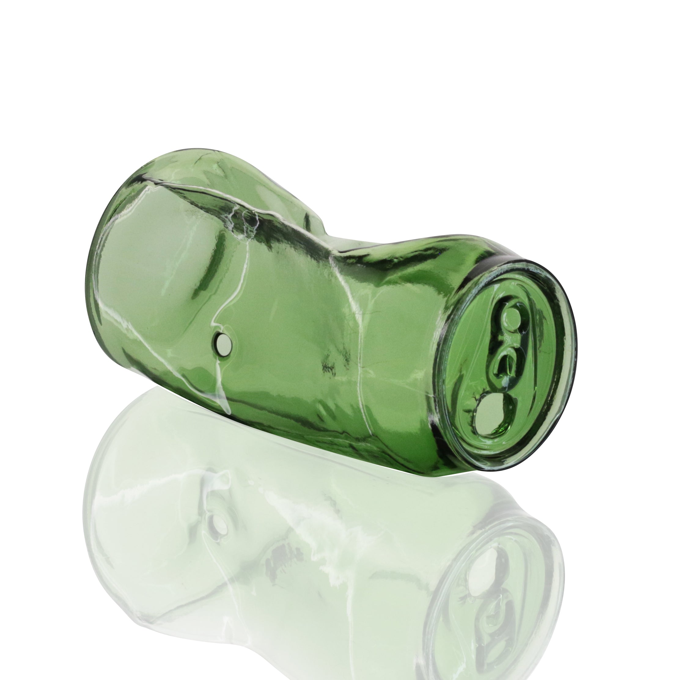 **DRAFT Glasbong mit zerstoßener Dose - Grün