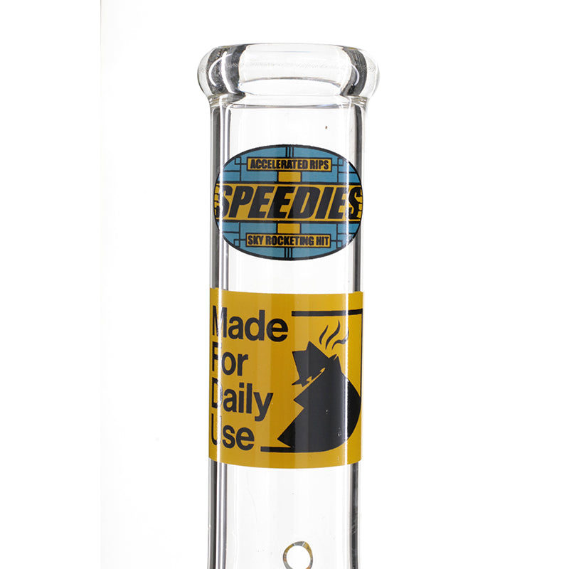 Large Gripper 33cm Glass Bong - Greens Grocer Logos stem speedies