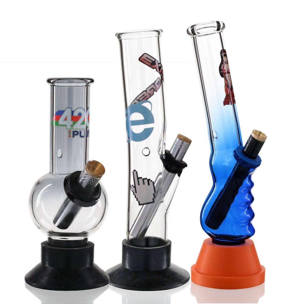 Gripper, Bent Tube & Mini Bubble Glass Bong Bundle - Gamer Edition