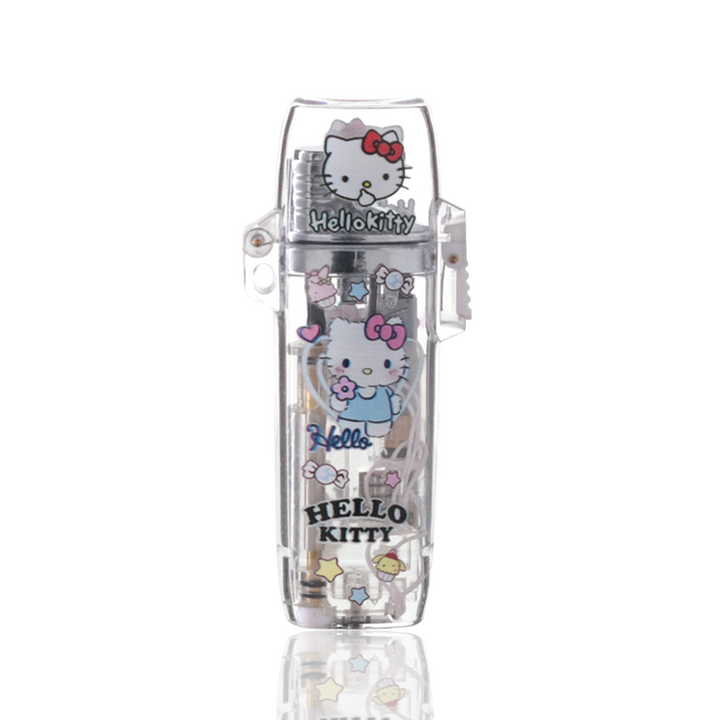 Hello Kitty - Multi Kitty Jet Lighter - Transparent Clear