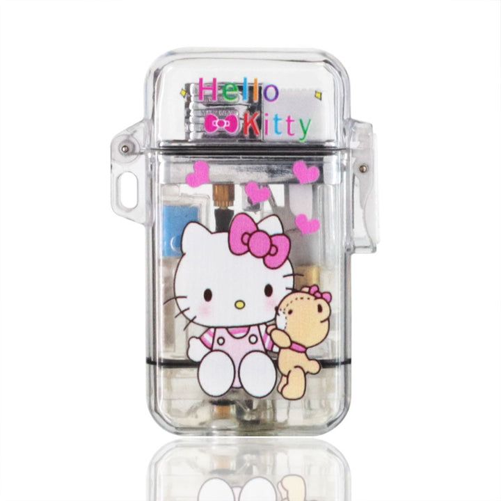 Hello Kitty - Pink Hearts Jet Lighter Short - Transparent Clear