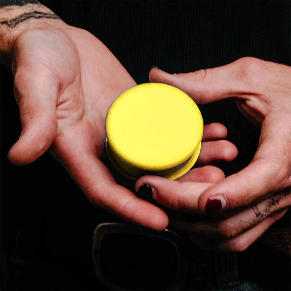 Plastic Herb Grinder Round - Yellow
