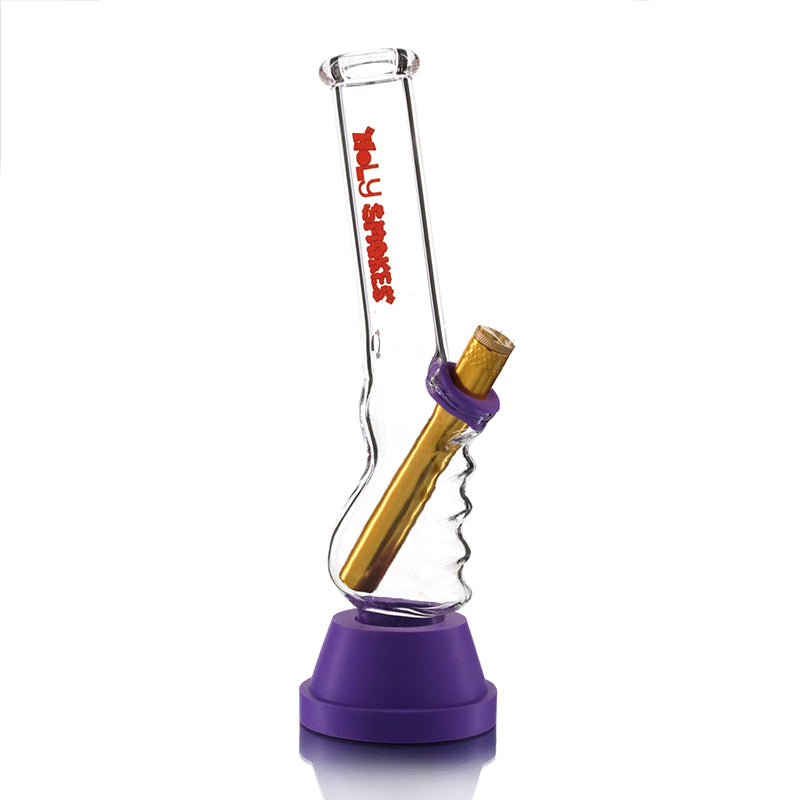 Mini Glass 20cm Gripper Bong - Clear Holy Smokes right