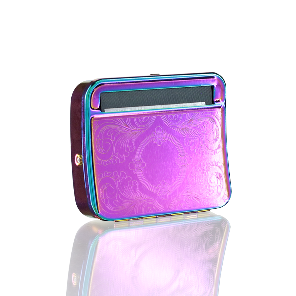 Joint and Cigarette Automatic Rolling Tin - Rainbow front