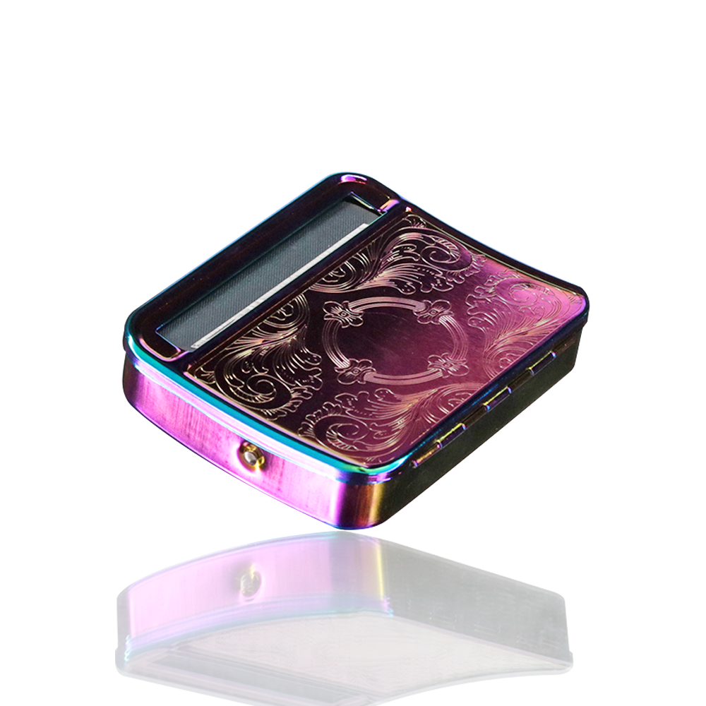 Joint and Cigarette Automatic Rolling Tin - Rainbow top